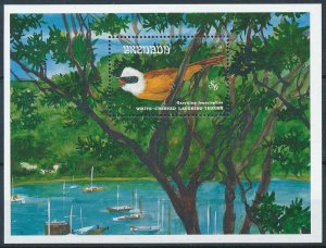 [108864] Grenada 1993 Bird vogel White-crested Laughing Thrush Sheet MNH