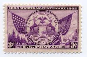 U.S. #775 Michigan Centenary mnh