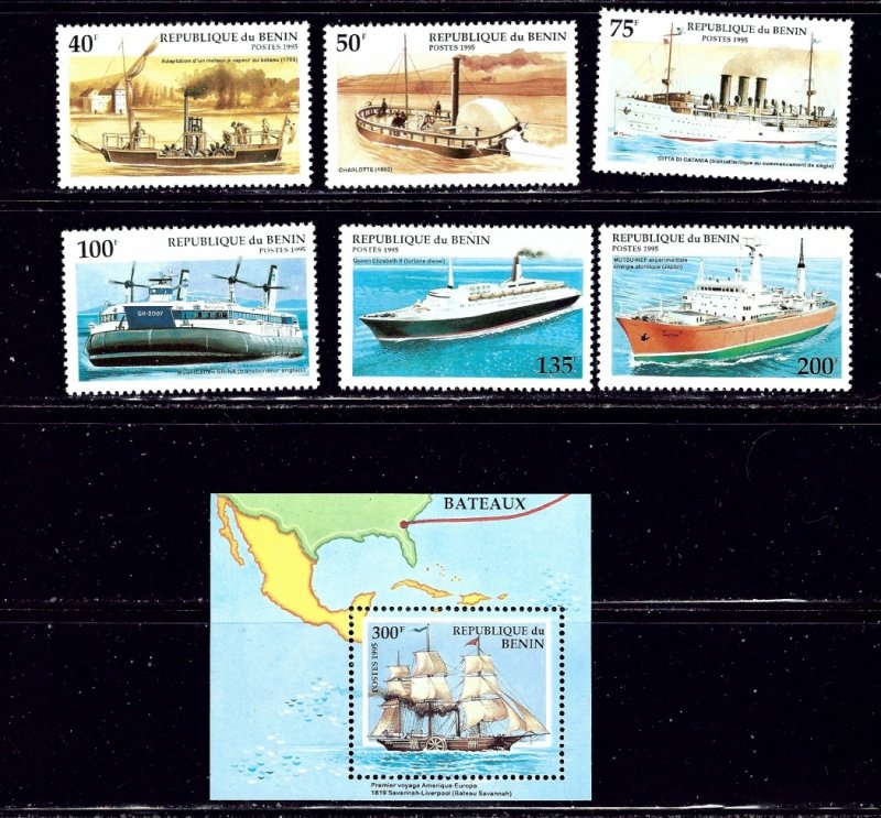 Benin 748-54 MNH 1995 Ships   (ap2084)