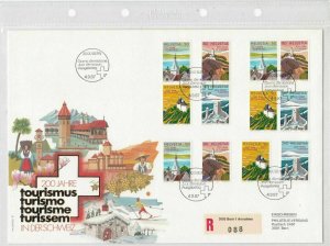 Switzerland Large Prestige 1987 200 Years of Tourism Stamp Cover Ref 26269