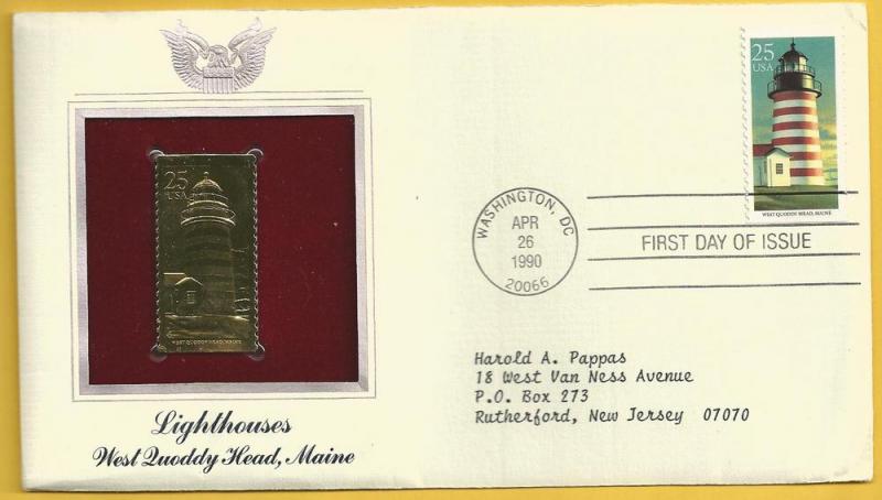 US #2472 FDC 25c Lighthouse - West Quoddy Head, ME