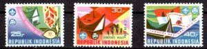 Indonesia 1977 Sc#991/993 NATIONAL SCOUT JAMBOREE Set (3) MNH