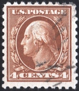 SC#465 4¢ Washington Single (1916) Used