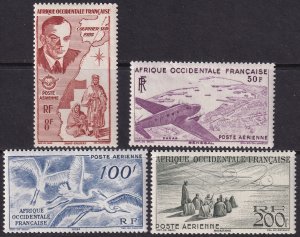 French West Africa 1947 Sc C11-4 air post set MNH**