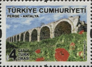 Turkey 2018 MNH Stamps Flowers Archeology Perga Architecture