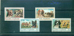 Cape Verde - Sc# 682-5. 1995 Dogs. MNH $5.00.