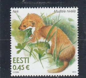 Estonia  Scott#  733  MH  (2013 Least Weasel)