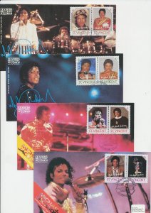 Cover / Postmark St. Vincent 1985 4x Michael Jackson