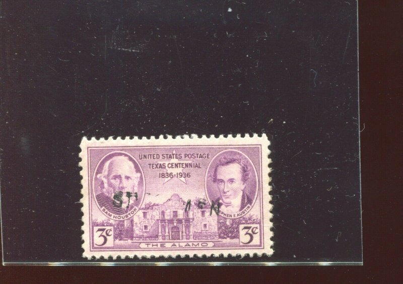 Scott 776S VarTexas Centennial Specimen Stamp w/ APEX Cert (776-APS 1)