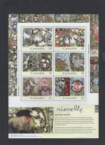 Canada #2002 (2003 Riopelle Paintings sheet of 6)  VFMNH CV $10.00