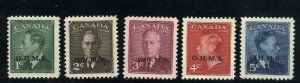 Canada #O12-O15A   M  NH VF 1950 PD