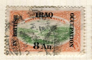 IRAQ; 1918-20 early BRITISH OCCUPATION surcharged issue used 8a. value