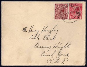 PERU UK 1926 CORNERS DEL PERU POSTMARK 20 FEB 1926 TYING KING GEORGE V ISSUES TO