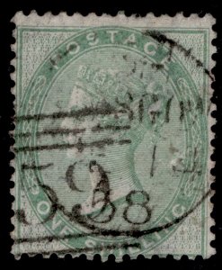 GB QV SG73, 1s pale green, FINE USED. Cat £350. CDS