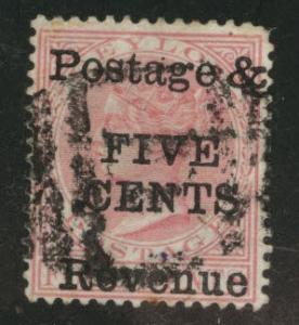 Ceylon Scott 117 Used surcharged Victoria from 1885
