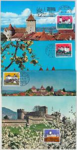 63825 - SWITZERLAND - POSTAL HISTORY: Set of 4 MAXIMUM CARD 1976 -  ARCHITECTURE