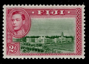 FIJI GVI SG255a, 2d green & magenta, M MINT.