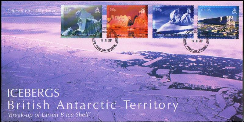 British Antarctic Territory Scott 378-381 Unaddressed.