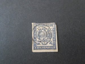 Transvaal 1875 Sc 35 tear FU