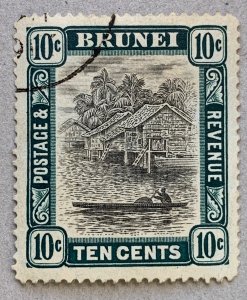 Brunei 1907 10c used.  Scott 27, CV $5.00. SG 29