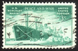 1946, US 3c, Merchant Marine Issue, Used, Sc 939