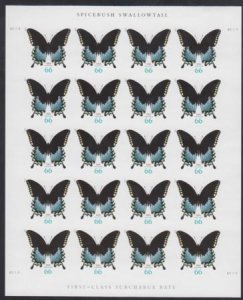 US 4736a Modern Imperf Spicebush Swallowtail Sheet