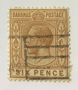 Bahamas 1922 Scott 79 used - 6p, King George V
