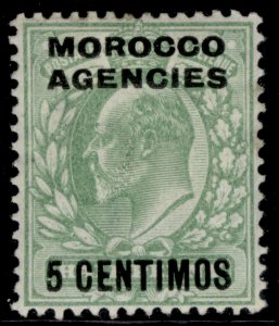 MOROCCO AGENCIES EDVII SG112a, 5c on 1½ yellowish green, M MINT. Cat £14.