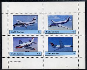 Staffa 1982 Aircraft #6 perf set of 4 values unmounted mint