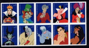 U.S. - 5213-22  - Disney - Block of 10 - EXTRA FINE - Never Hinged