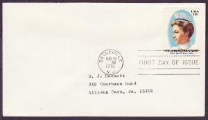 1699 Clara Maass uncacheted FDC