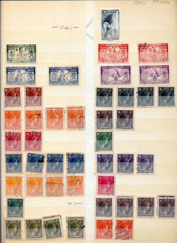 Luxembourg 1940s M&U Collection Incl.Airs (Apx 250 Items) RK 1061