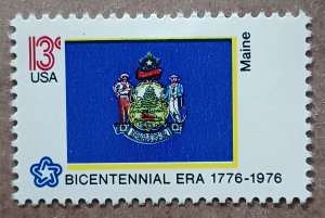 United States #1655 13c Maine State Flag MNG (1976)