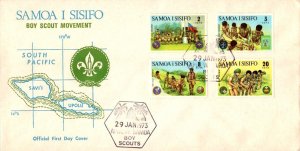 Samoa Scott 383-386 Unused lightly hinged.