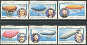 CUBA Sc#3321-3326 1991 Airships Zepplin Complete Set OG Mint NH