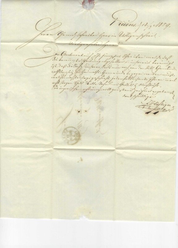 2 STAMPLESS COVERS CA 1850s