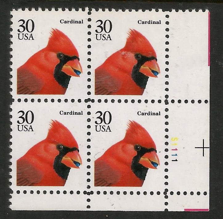 US  2480  MNH,  PLATE BLOCK,  CARDINAL