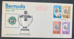 1975 Hamilton Bermuda First Day Cover FDC World Bridge championship