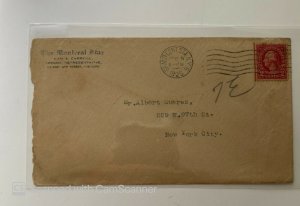 US LETTER ,,THE MONTREAL STAR FROM GRAND CENTRAL STATION NY, WASH 2 CENT , 1925 