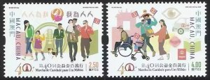 2023 MACAO/MACAU The 40th Million Dollar Public Welfare Fund Tour STAMP 2V