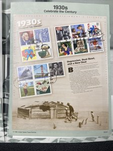 US 3185 Celebrate The Century 1930s First Day Of Issue In Folio