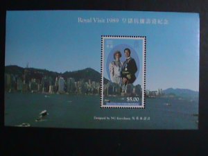 ​HONG KONG STAMP-1989-SC#559a- ROYAL VISIT IN HONG KONG -MNH S/S SHEET