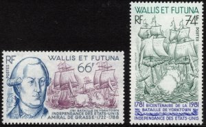 WALLIS & FUTUNA 1981 Battle of Yorktown; Scott 274-75; MNH