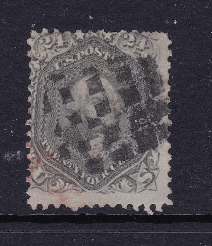 USA a used 24c grey from the 1861 series