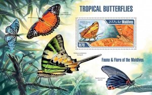 Maldives - 2013 Tropical Butterflies Souvenir Sheet 13E-041