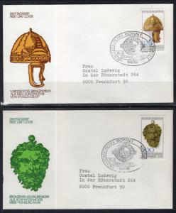 Germany 1258-1260 Typed Set of Three FDC