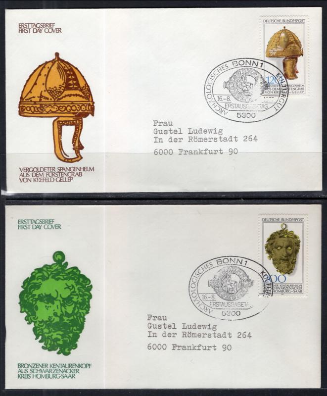 Germany 1258-1260 Typed Set of Three FDC