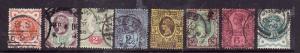 Great Britain-Sc#111//122-used eight QV values-1887-92-