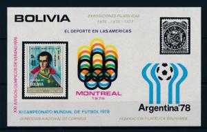 [55073] Bolivia 1975 Olympic games Football stamps on stamps MNH Sheet
