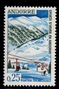 (French) Andorra Scott 169 MH*  Ski Lift stamp